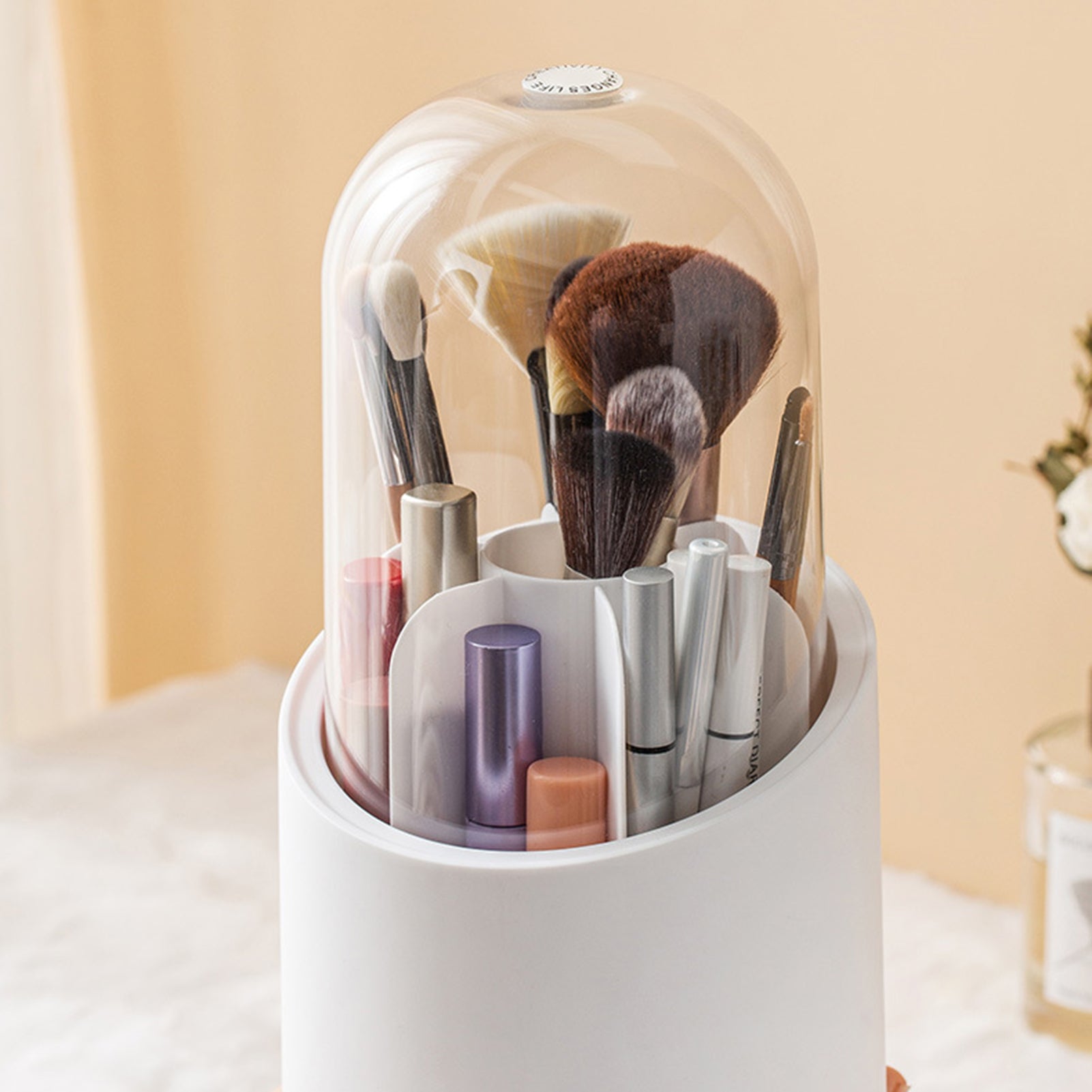 Brush Organizer Transparent Lipstick Eyebrow Pencil Brush Container